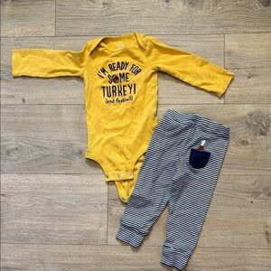 Carter’s boys Thanksgiving set Turkey and Football